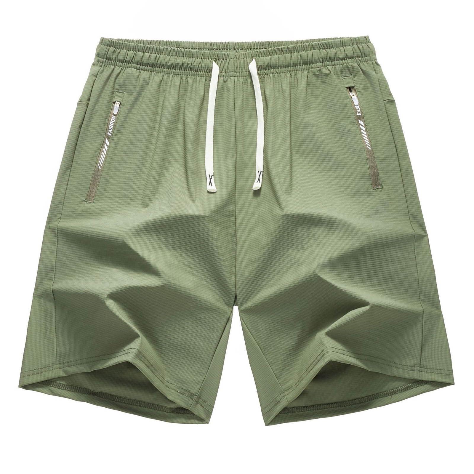 Men s Color Casual Loose Running Ice Silk Quick Drying Shorts L