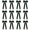 12Pcs Christmas Velvet Bows Rustic Vintage Velvet Ribbon Bows for DIY Crafts Gift Wrapping Tree Garland Wreath Xmas Decoration