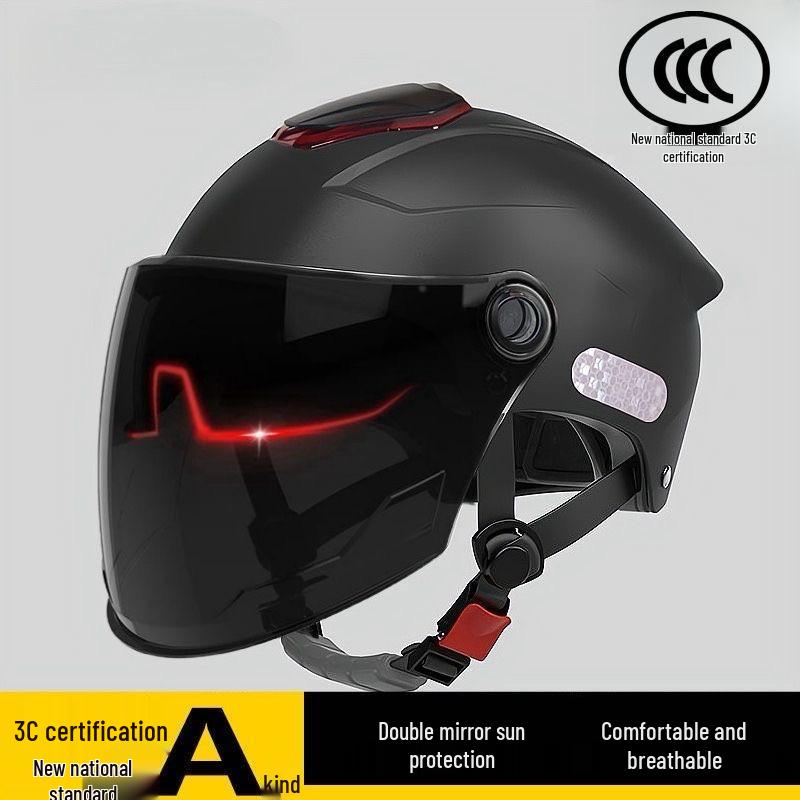 2025 Dual-Lens Unisex Motorcycle Helmet with Summer Sunscreen & All-Season Safety