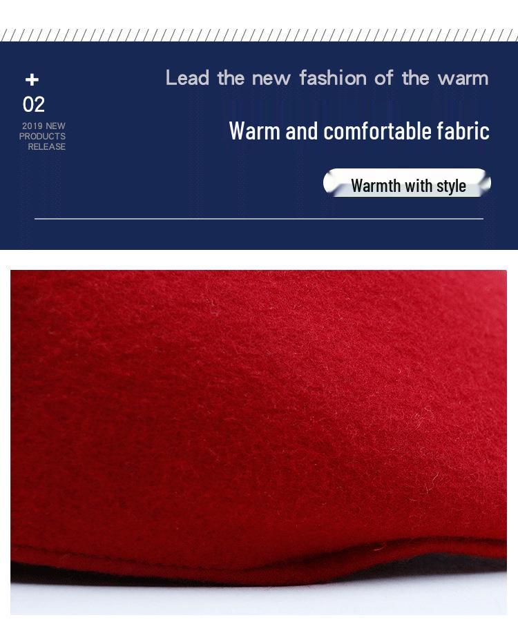 Шерстяной берет унисекс: Теплая осенне-зимняя ретро кепка художника