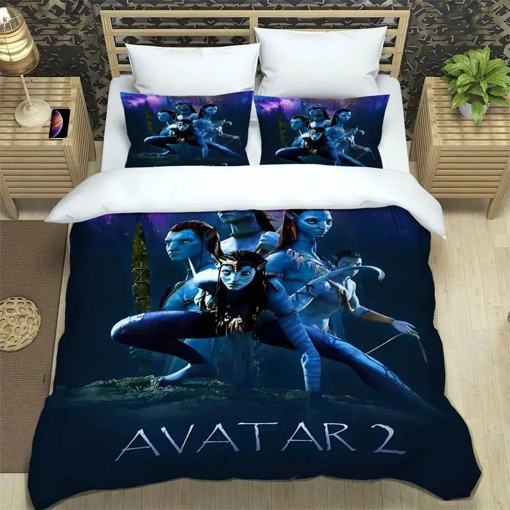 Magnifique Papier Peint Avatar Film 3D Anime Impression Numérique Ensemble de Literie Housse de Couette Couette Lit Jeunesse Enfants Fille Garçons Cadeau