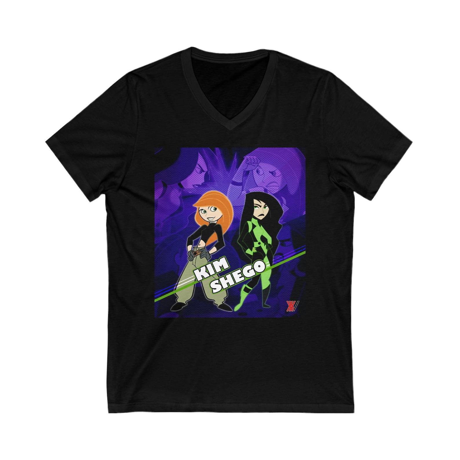 Shego x Kim Possible Cartoon T shirt: 90s Nostalgia V-Neck Tee L