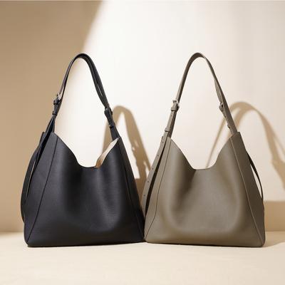 New High-end Leather Bag, Cowhide Shoulder Bag, Messenger Bag, Shoulder Bag, Niche Design Women's Bag.