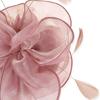 Elegant Feather Organza Fascinator Hair Hoop Church Dress Up Wedding Headpiece
