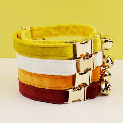 Samt Katzenhalsband Personalisierte Marke Kätzchenhalsbänder Halskette Glocke Fliege Kleines Halsband