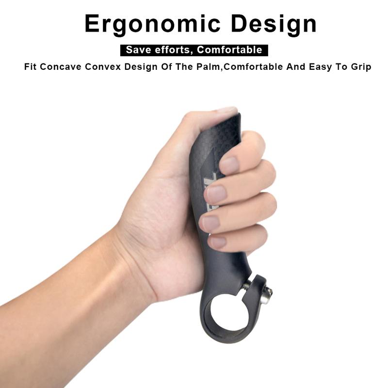 RXL SL-Bicycle Handlebar Horns, Black Bar End, Ergonomic Design, Mountain Bikes, Carbon Fiber, Horn