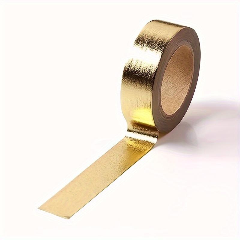 1pc Golden metal foil tape, used as decorative tape for scrapbooks, DIY crafts, gift packaging, and home decor