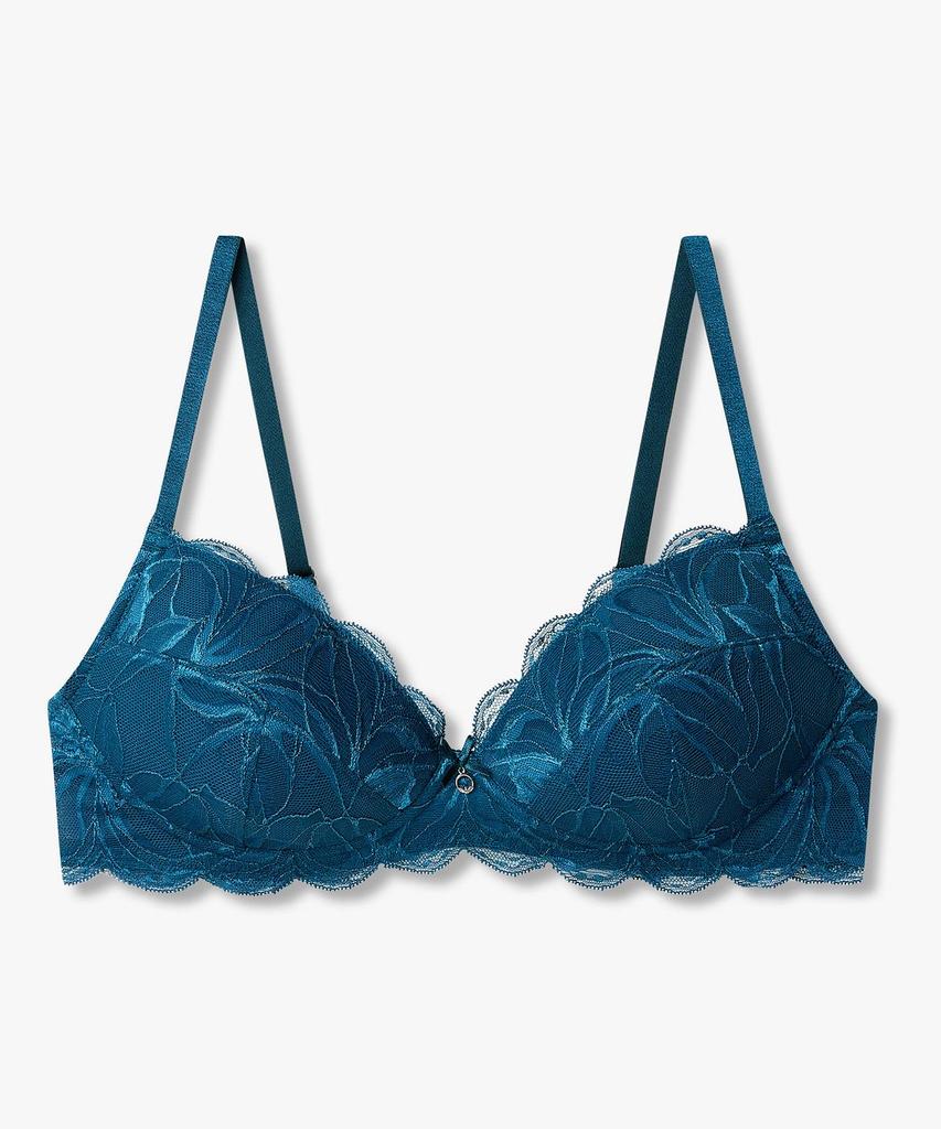 EMPORIO ARMANI UNDERWEAR Women'S Lace Patch Bralette Bra_Ocean 0826381518