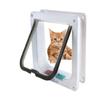 Pet Door for Cats & Dogs, Plastic, White/Coffee, Scratch-Resistant