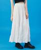 KOLEAT Women Cooling Refrigerator Marmont Pleated Flare Long Skirt [White] Long Skirt Ver.