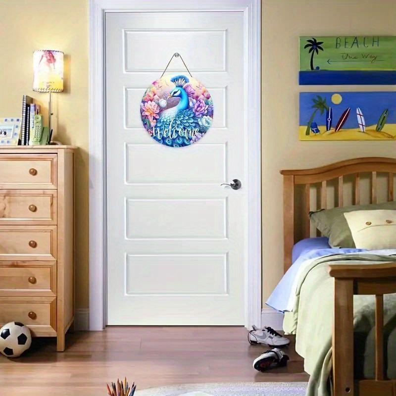 2D flat hanging decorative signs, interior wall or door decoration, Diwali peacock pattern decoration, interesting gifts for family and friends