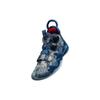 Li Ning WOW 8 Moment Dämpfung Rutschfest Abriebfest Mittelhoch Performance Basketballschuhe Herren Schwarz Blau ABEP001-6