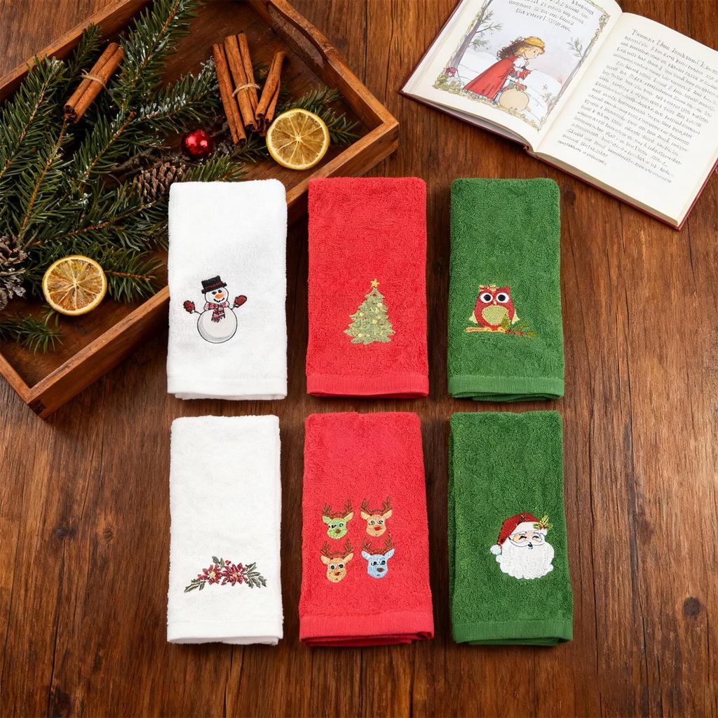 Christmas Hand Towels For Bathroom Skin-Friendly Handkerchief Christmas Tree Dish Hand Towels For Beach Trips Hiking Gardening