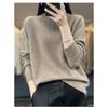 Fashion Long Sleeve Loose Knitted Sweater for Women Half High Collar Base Autumn Winter Pullovers Sweaters Women Casual Solid Ladies Knitwears 2374