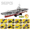 6 in 1 Navy Warship Building Blocks, 1560PCS Military Army Ship Model Set, Educational Construction Toy Gift for Boys Kids