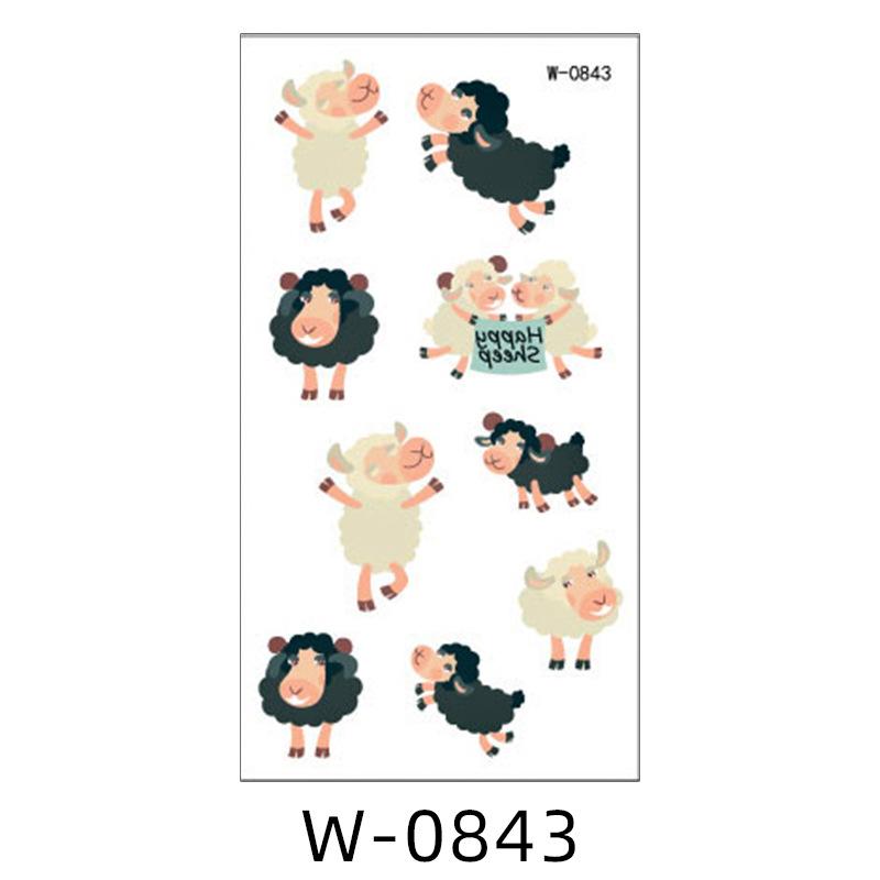 Cartoon Tattoo Sticker Waterdicht Regenboogkleur Persoonlijkheid Schattige Tattoo Sticker Kinderen Tijdelijke Tattoo