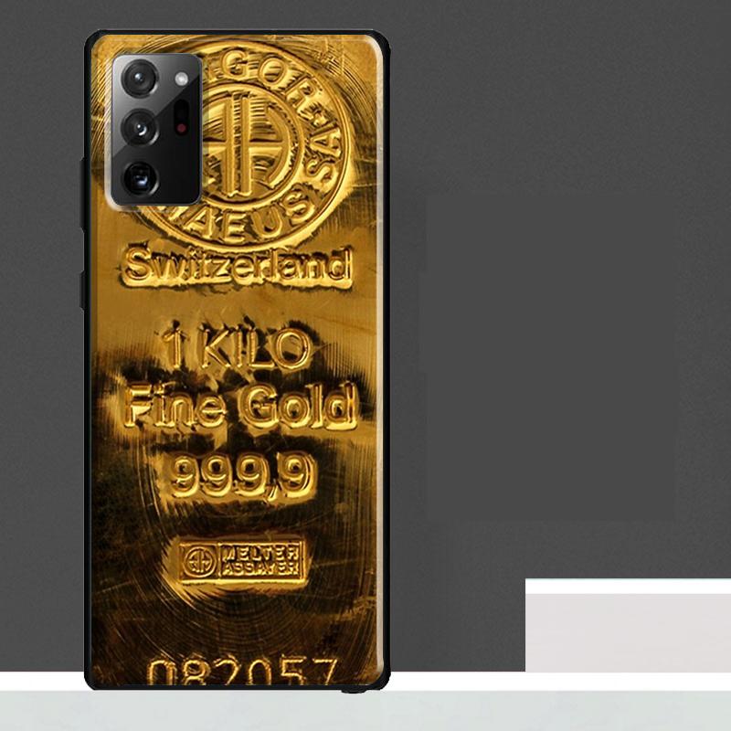 Switzerland Fine Gold Case For Samsung Galaxy S24 Ultra S23 S22 S21 S25 Ultra S9 S10 S20 Plus S25 FE Phone Cover