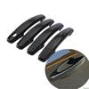 For Opel Vauxhall Corsa D E 2006 - 2014 Glossy Black Carbon Fiber Chrome Car Door Handle Cover Stickers Styling Auto Accessories