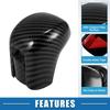 ACROPIX Gear Shift Knob Cover Auto Derailleur Lever Trim ABS Carbon Fiber Pattern Black