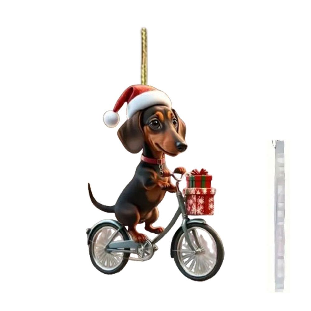 

1 шт. Подвеска в виде собаки таксы, украшение из акрила, 2D, рождественские плоские украшения для дома, вечеринка, щенок, ключ M A3I0 Black-1pcs