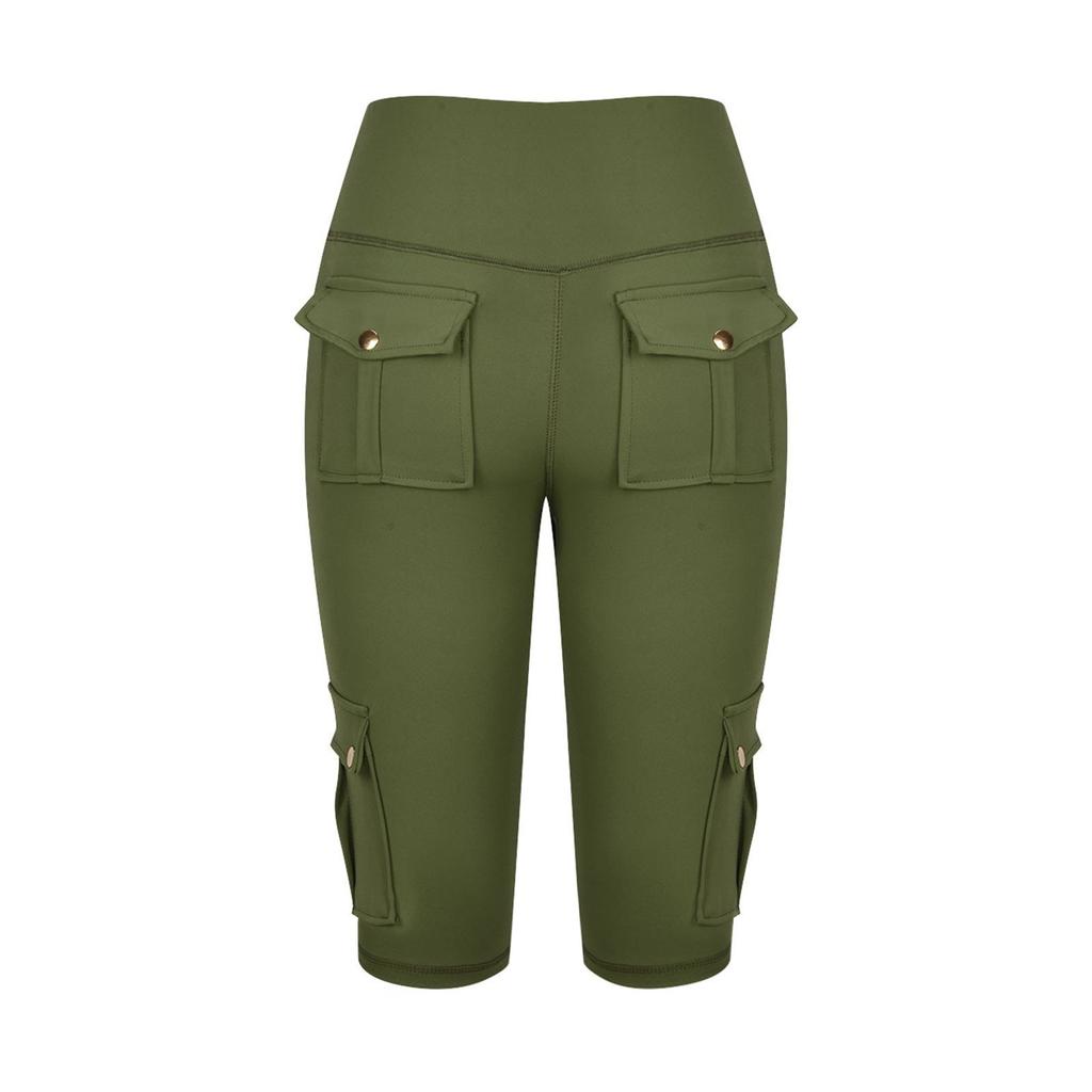 Damen-Arbeitskleidung Hohelastische Enge Yoga-Hose, Schnelltrocknende 5-Zoll-Laufshorts