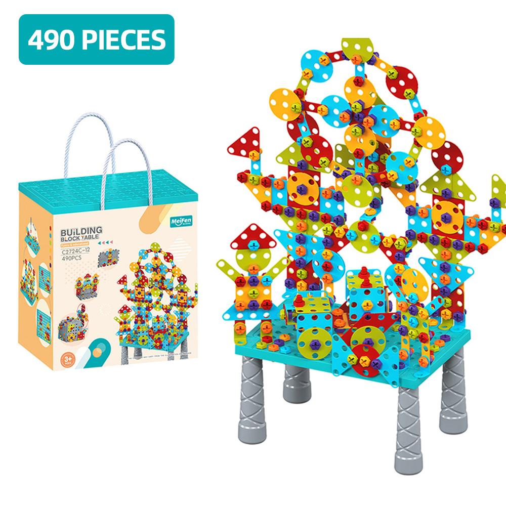 Kids DIY Creative Puzzle Toys Screw Building Blocks Set Nut Hand Disassembly Assembly Puzzle Educational Puzzle Toy Gift