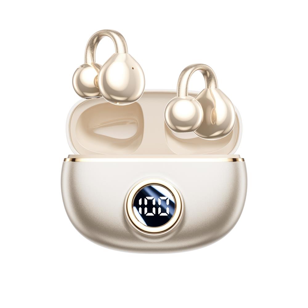 

Бездротові навушники Bluetooth 5.4 із цифровим дисплеєм, застібками, шумозаглушенням, водонепроникними спортивними навушниками хакі