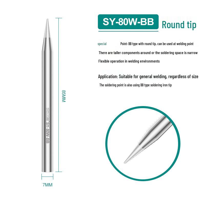 Electronic Welding 30W/40W/60W Pointed & Horseshoe Black Diamond Soldering Iron Tip