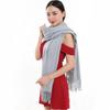 Warm Solid Color Cashmere Wool Scarf Winter Tassel Unisex Shawl Solid Color Scarf for Women