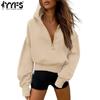 Women's Fashion Casual Solid Color Print Long Sleeve Hooded Hoodies & Sweatshirts