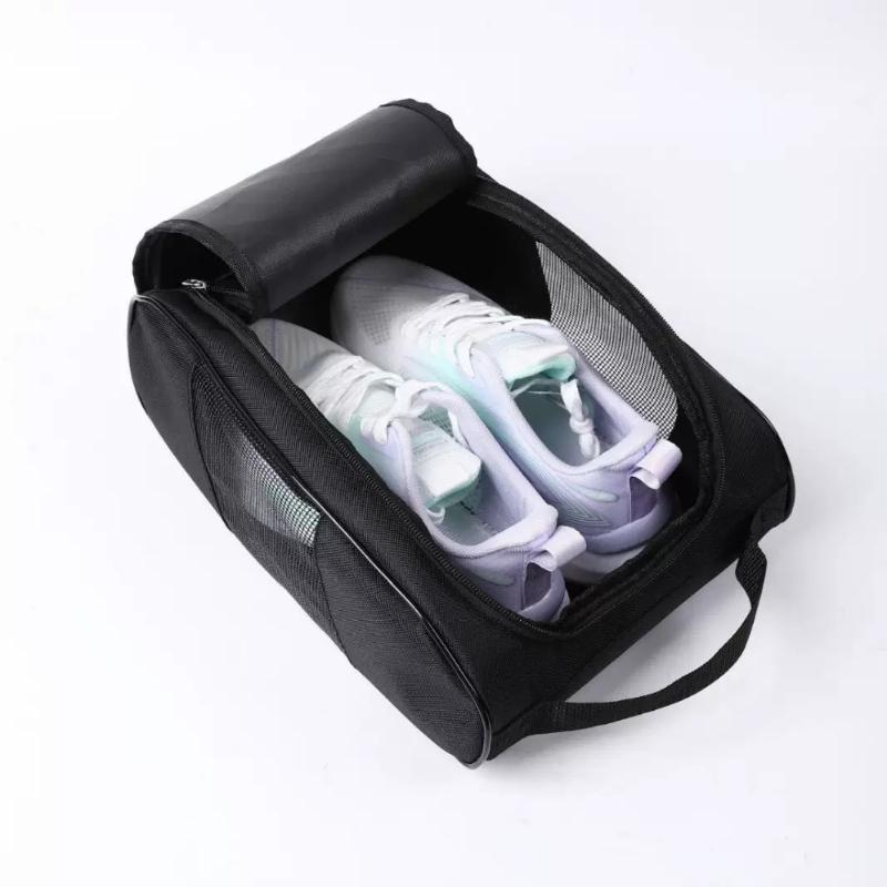 1pc Portable Golf Shoe Bag Oxford Cloth Breathable Lightweight Dustproof Golf Handbag For Football Tennis Sports Shoes