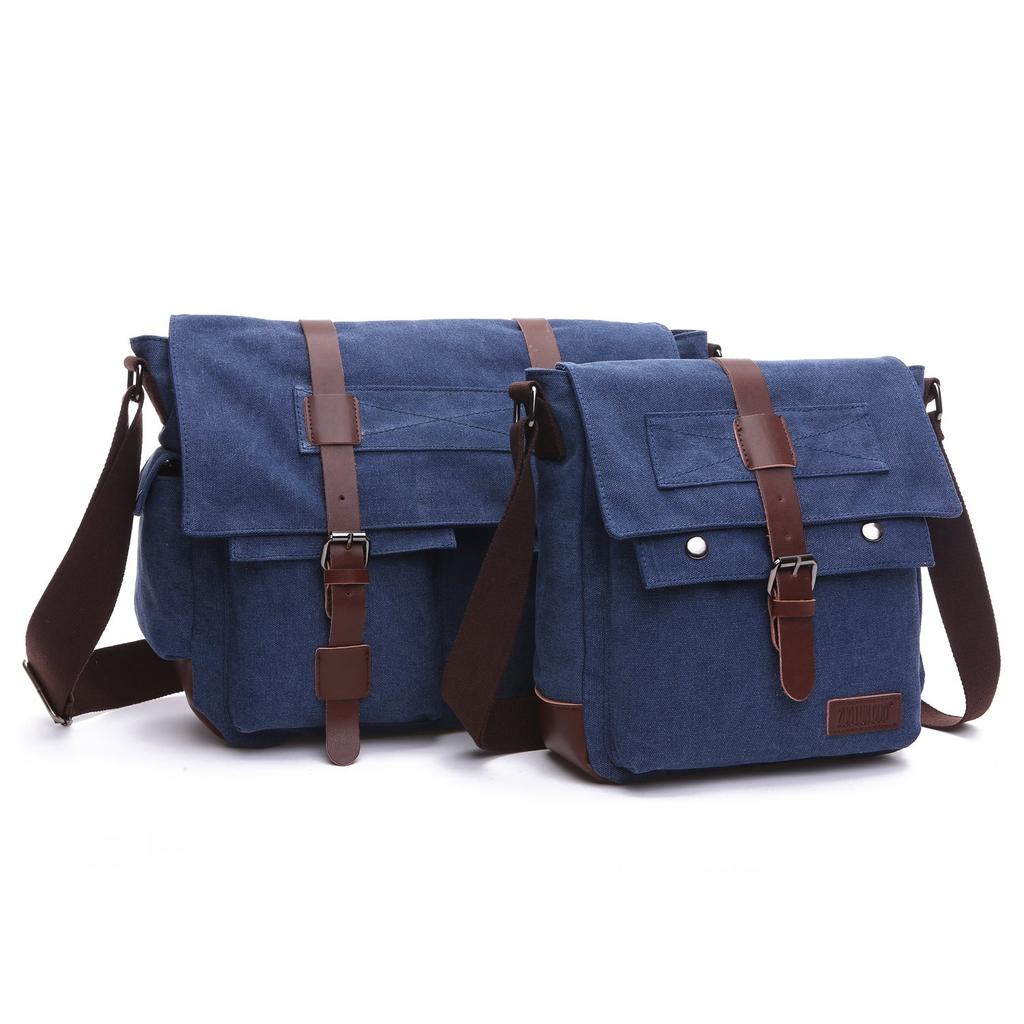 FANDARE Messenger Shoulder Crossbody Canvas Large Perfect for Business Job and Outdoor Blue A Men's Bag, Bag, Bag, Lightweight, Capacity, Popular,