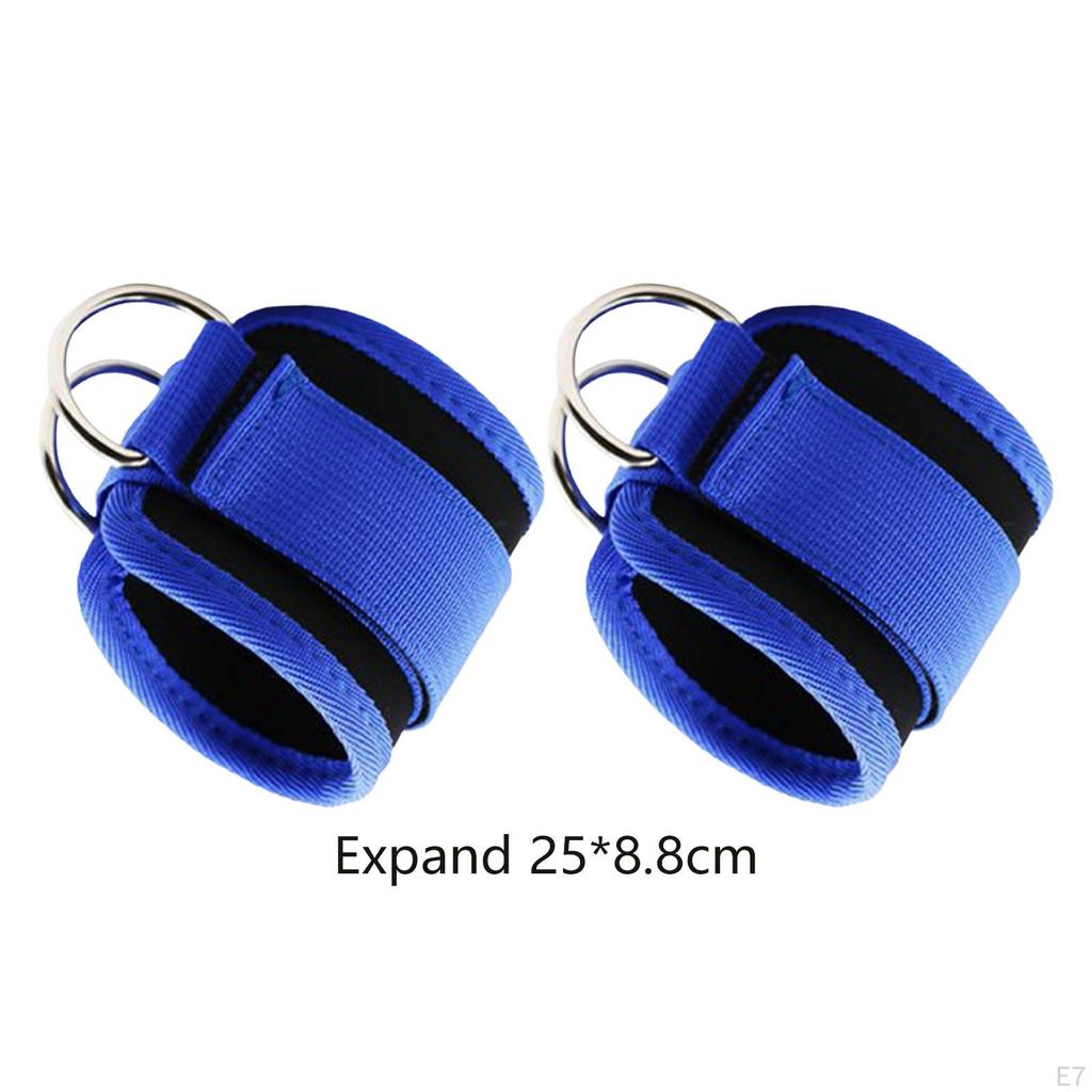 1 Pair Ankle Strap for Cable Machines, Gym Workout Kickback Cuffs, Leg Glute Attachment Straps