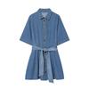 Handmade European & American Style Denim Shirt Dress - Women's 