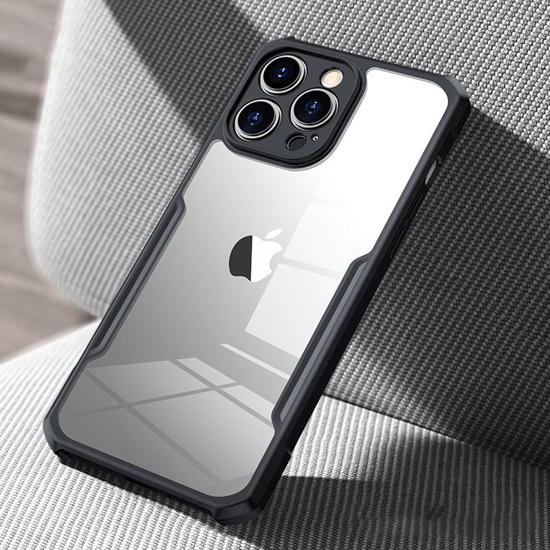 

XUNDD Protective Phone Case for iPhone 15 Pro Max,Acrylic+TPU Phone Back Cover Black