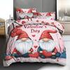 Love Heart Duvet Cover Set Microfiber Bear Comforter Cover Soft Romantic Bedding Sets Valentine's Day For Girls  Valentine's Day