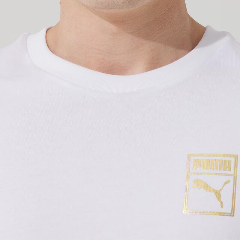 Puma Ss25 Breathable Round Neck Pullover Short Sleeve T-Shirt Men Tops White 689270-02