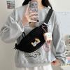 Corduroy Chest Bag Women's Cartoon Sports Waist Bag Crossbody Bag
