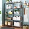 Multi-layer metal storage rack for kitchen, microwave, floor, bathroom, oven seasoning.