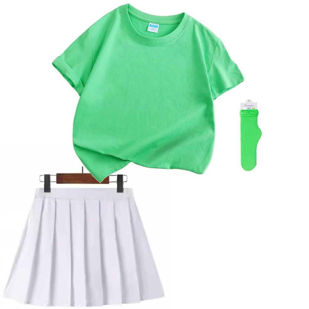Colorful Children's Short Sleeve T-shirt Set for Kindergarten Sports and June 1st Performances.