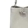 Longchamp Le Roseau Silver Metal Bamboo Grain Cowhide Hobo Bag Medium Women Bags Clay-Gray 10315HFP266