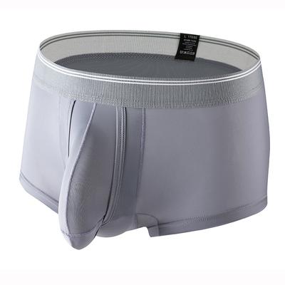 Neue Herrenunterwäsche aus Eisseide, coole Übergrößen-Boxershorts mit mittlerer Taille, atmungsaktive Unterhose, Unterhose für Männer