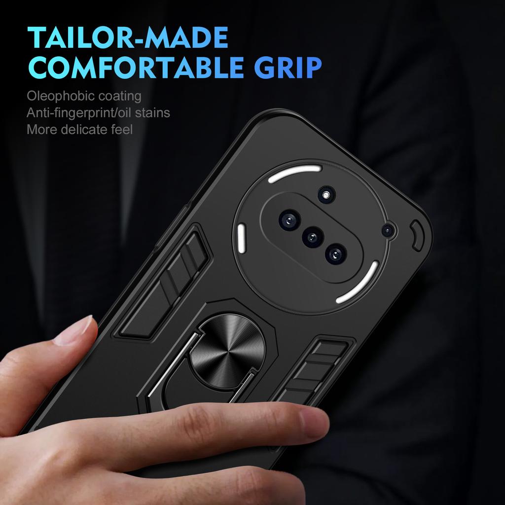 For Nothing Phone 4A 3A Pro Cover Ring Holder Armor Shockproof Phone Case Protection PC Hard Shell Back Cover