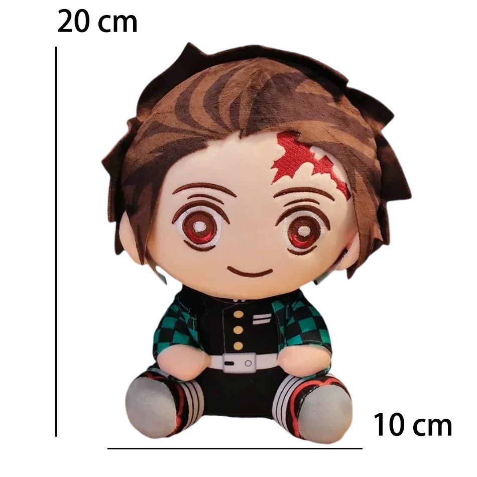 20cm Japonsko Démonický zabíječ Plyšové panenky Krásné Anime Kimetsu No Yaiba Kamado Tanjirou Nezuko Zenitsu Kyoujurou Hračky Dárky pro děti