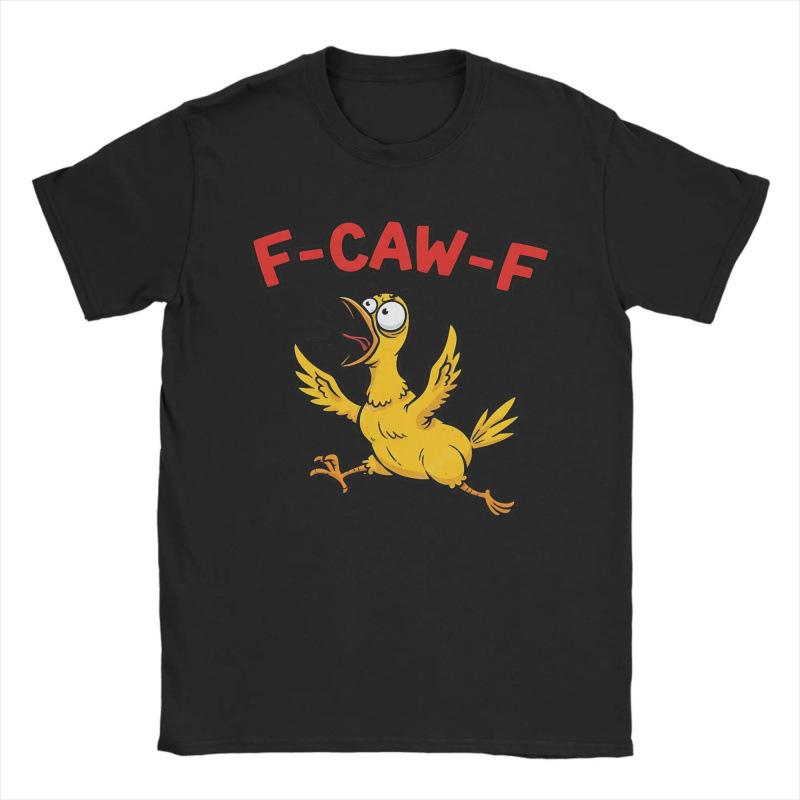 Funny F-Caw-F Chicken Spooky Meme T Shirt Men S чёрный