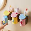 Non Perforated Wash Cup Holder Wall Mounted Storage Rack New Toothbrush & Cup Holder  Household