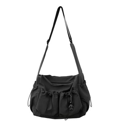 Bolsos de Hombro Sólidos de Gran Capacidad Bolsos Cruzados Grandes de Nailon Impermeable Unisex Bolsos Fuertes de Ocio O de Viaje Paquetes de Moda