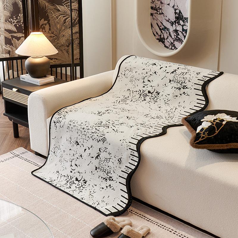 Premium Leather Sofa Special Cushion  New Fixed Non-Slip Cover Cloth Towel Four-Season Universal Seat Cushion