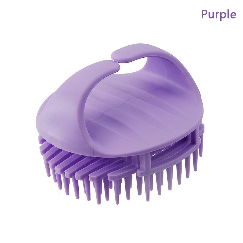 

Силиконовый массажер для волос и кожи головы, щетка для шампуня, расческа для душа, отшелушивание, удаление перхоти фиолетовый