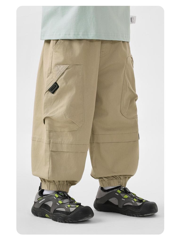 Spring 2026 Trendy European Boys' Long Workwear Pants for Kids and Toddlers